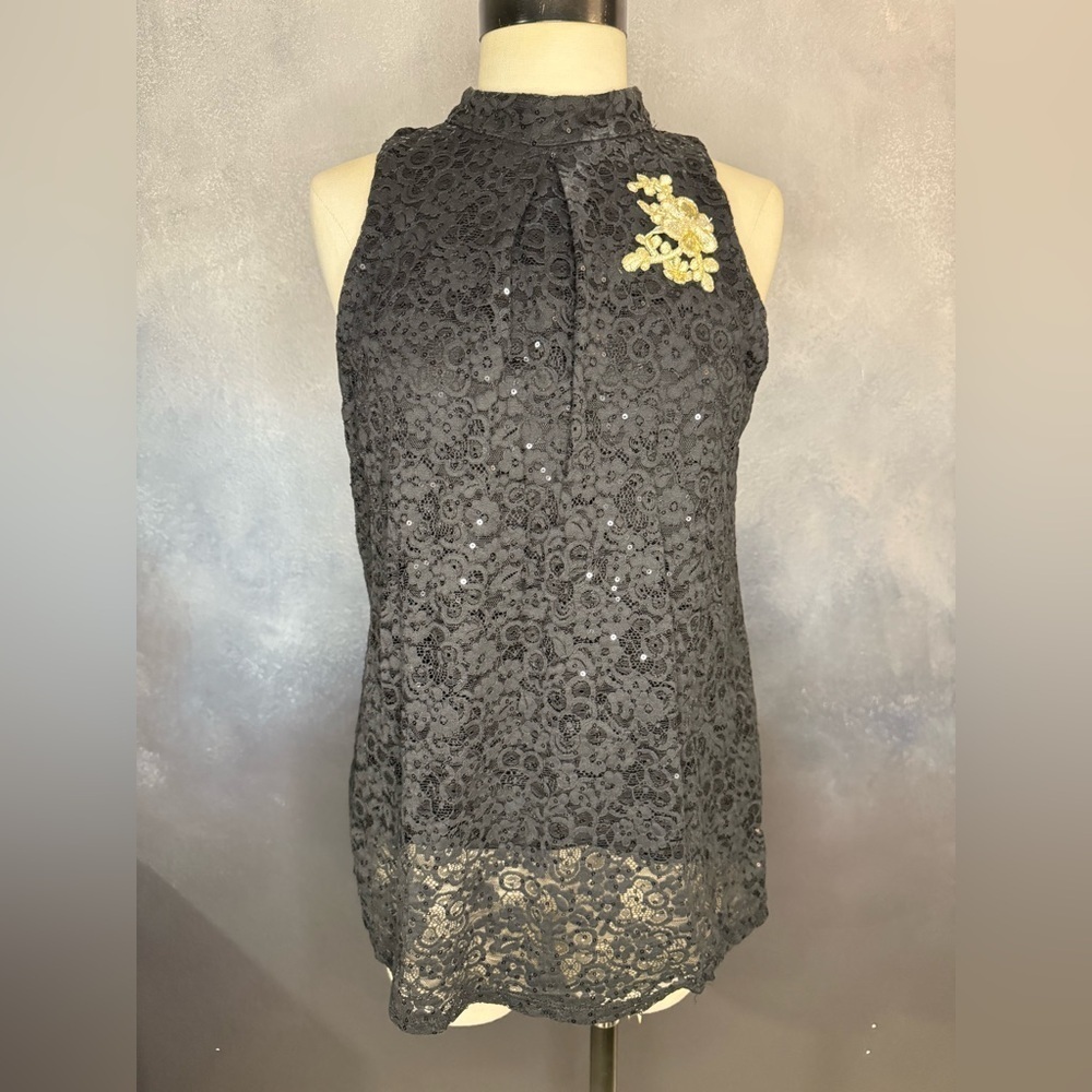 🖤A. Byer Black Lace Sleeveless Top – Size M🖤